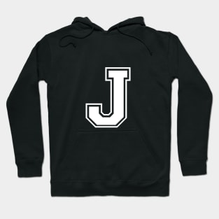 Initial Letter J - Varsity Style Design Hoodie